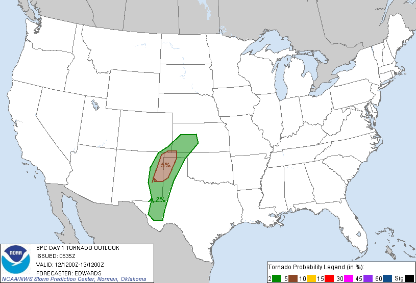 20121012 1200 UTC Day 1 Tornado Probabilities Graphic