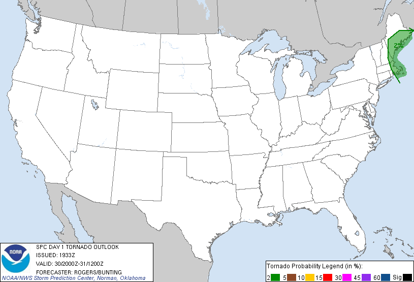 20121030 2000 UTC Day 1 Tornado Probabilities Graphic