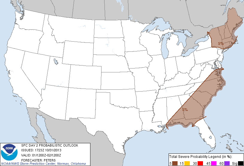 20131031 1730 UTC Day Probabilitic Graphic