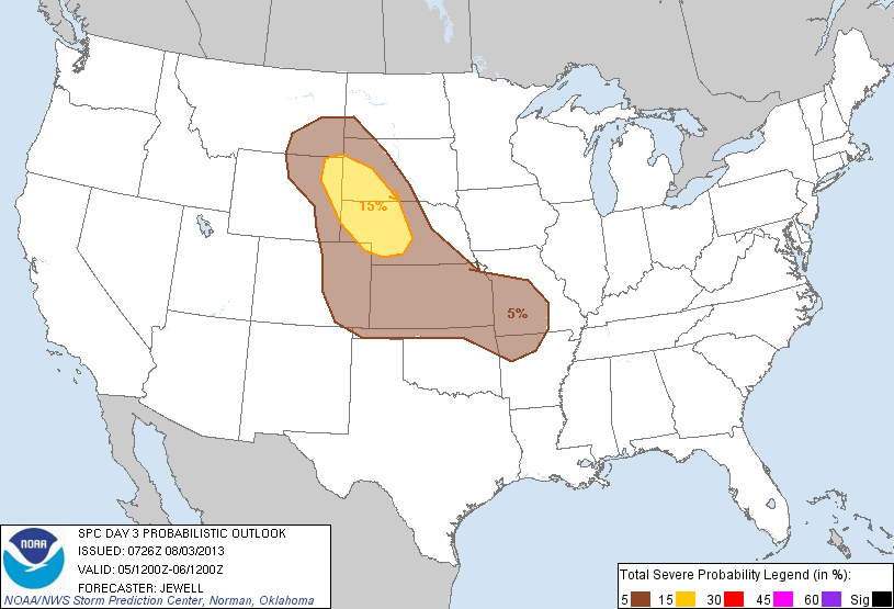 20130803 0730 UTC Day Probabilitic Graphic