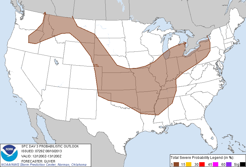 20130810 0730 UTC Day Probabilitic Graphic