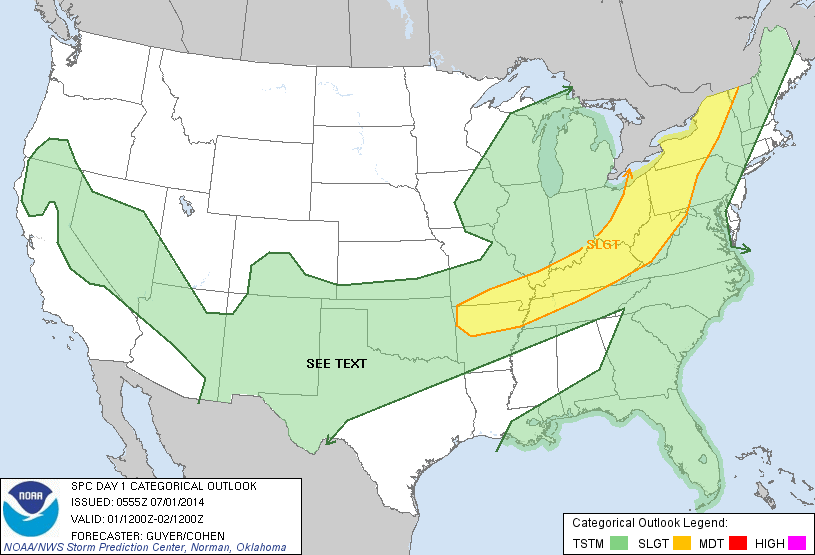 20140701 1200 UTC Day 1 Outlook Graphic