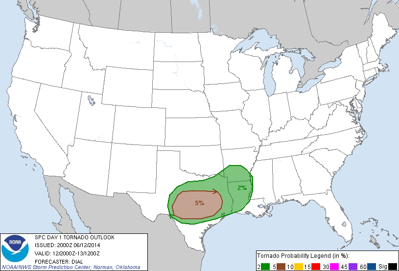 20140612 2000 UTC Day 1 Tornado Probabilities Graphic