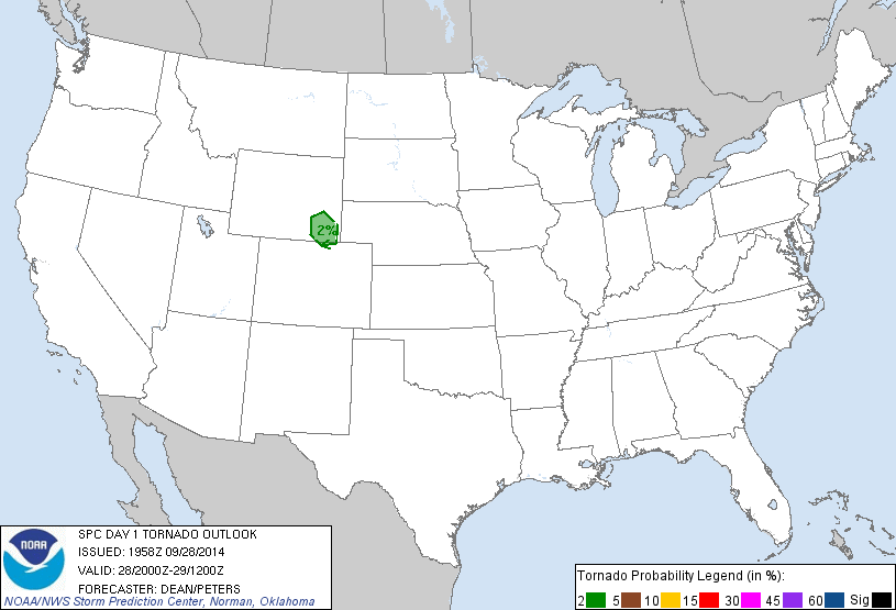 20140928 2000 UTC Day 1 Tornado Probabilities Graphic