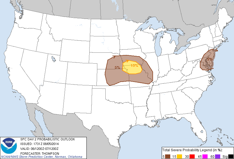 20140805 1730 UTC Day Probabilitic Graphic