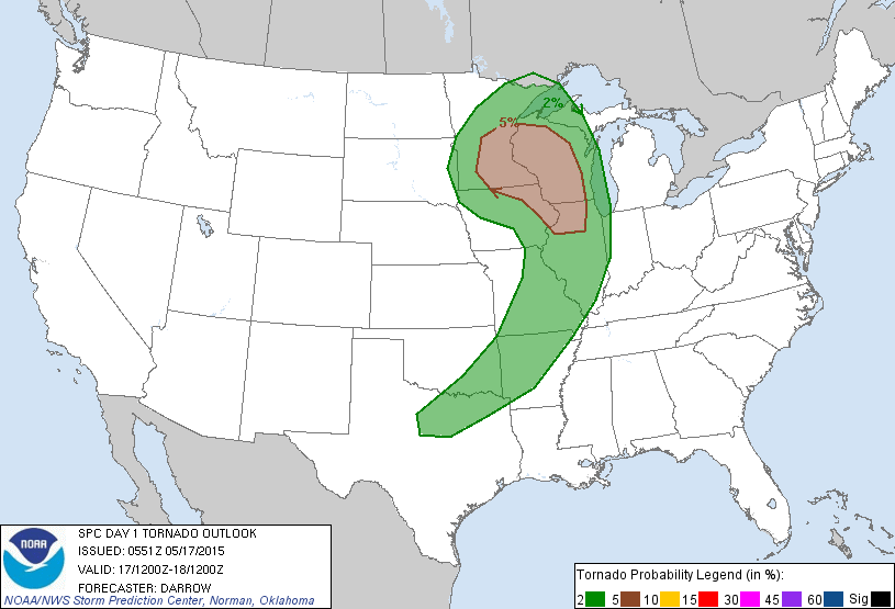 20150517 1200 UTC Day 1 Tornado Probabilities Graphic