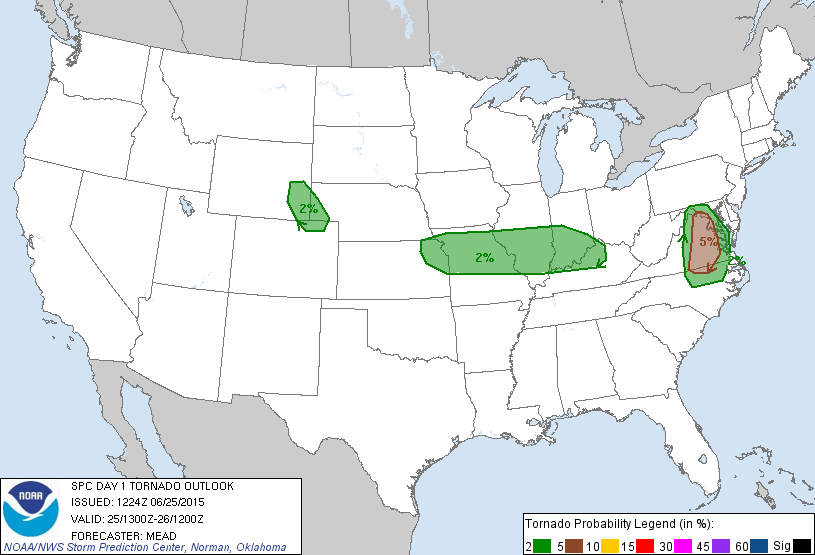 20150625 1300 UTC Day 1 Tornado Probabilities Graphic