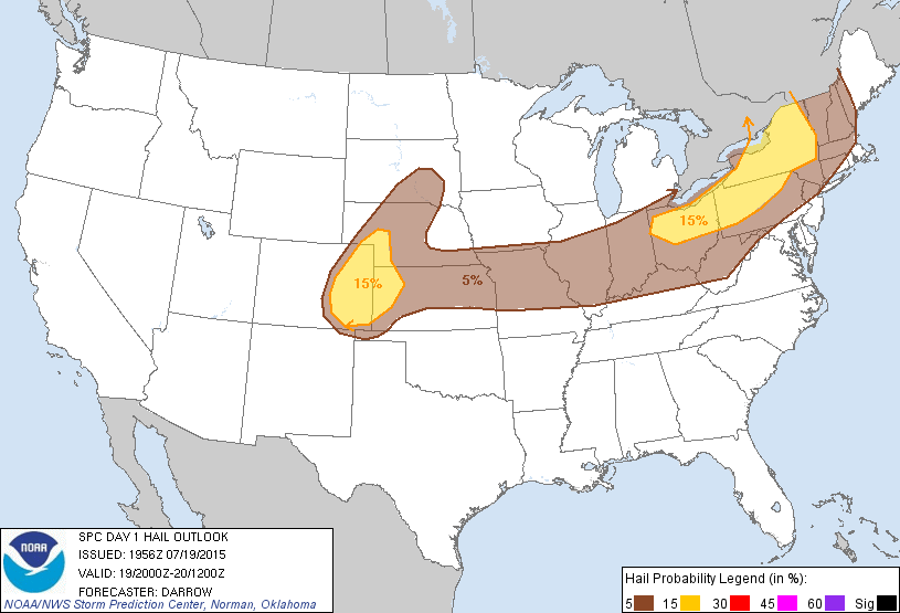 20150719 2000 UTC Day 1 Large Hail Probabilities Graphic