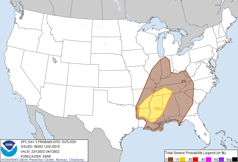 SPC Day 3 Probabilistic Outlook