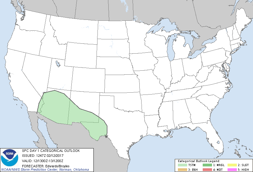 20170212 1300 UTC Day 1 Outlook Graphic