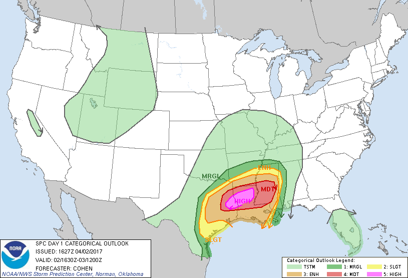 20170402 1630 UTC Day 1 Outlook Graphic