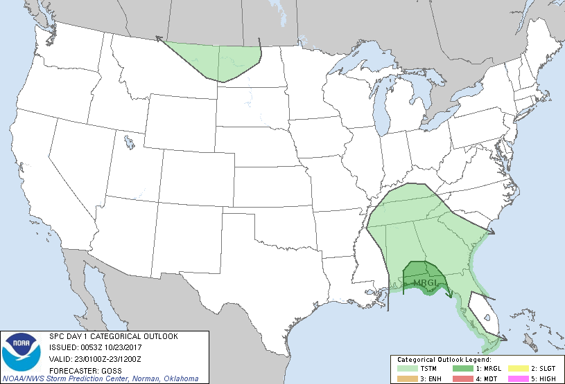 20171023 0100 UTC Day 1 Outlook Graphic