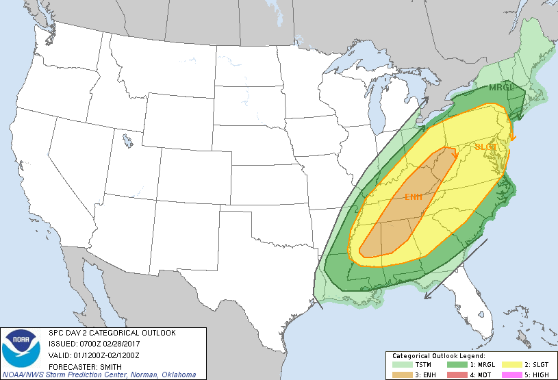 20170228 0700 UTC Day 2 Outlook Graphic