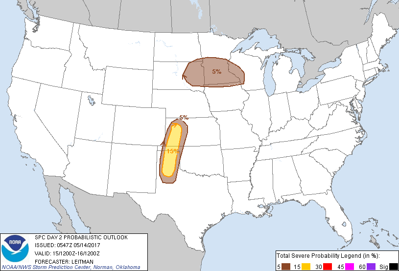 20170514 0600 UTC Day Probabilitic Graphic