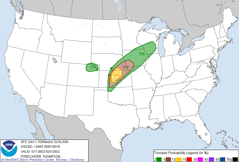 SPC Day 1 Tornado Outlook