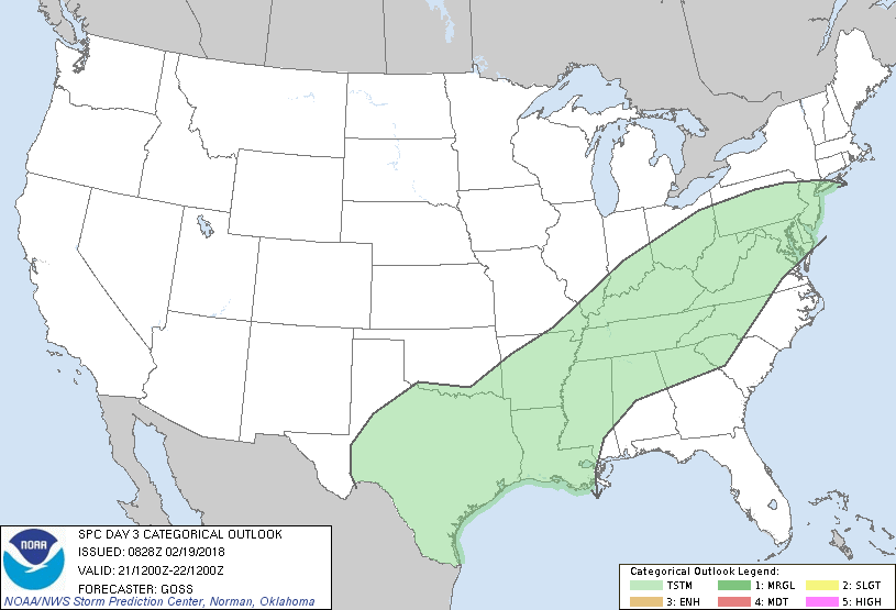 20180219 0830 UTC Day 3 Outlook Graphic