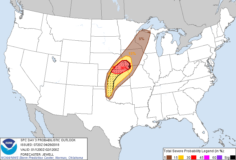 SPC Day 3 Probabilistic Outlook