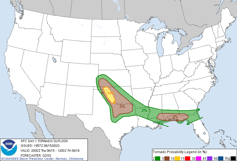20230615 2000 UTC Day 1 Tornado Probabilities Graphic
