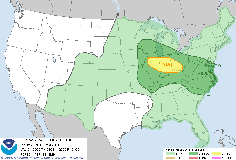 day 2 severe weather outlook