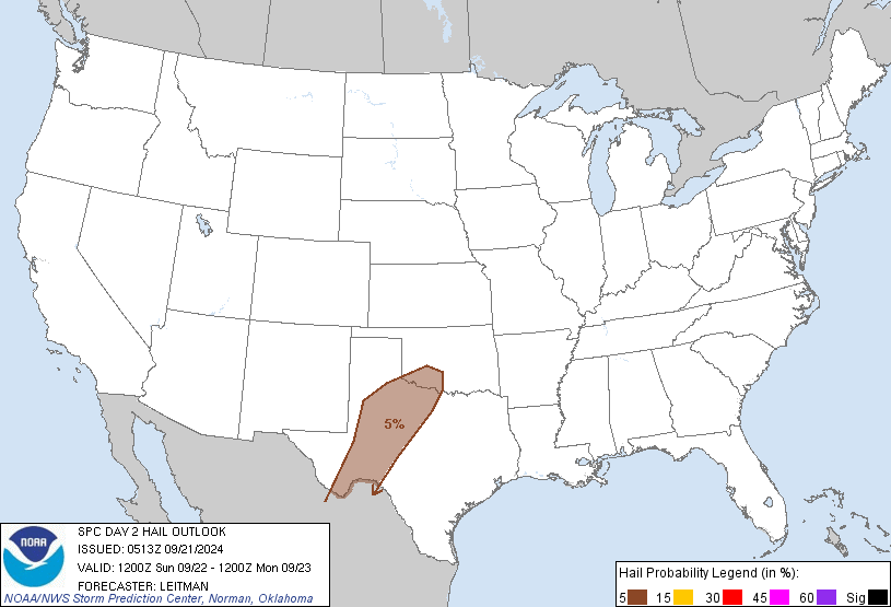 Day 1 Large Hail Probability