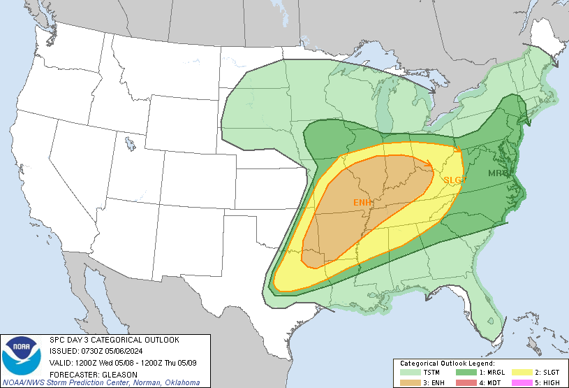Storm Prediction Center Day 1 Categorical Outlook