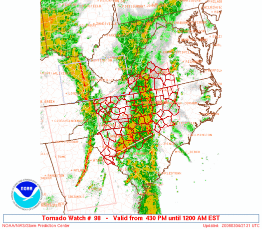 WW0098 Initial Radar image