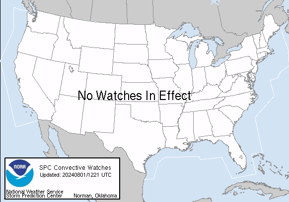 Current tornado and severe thunderstorm watches