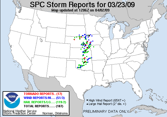 Map of 090323_rpts's severe weather reports