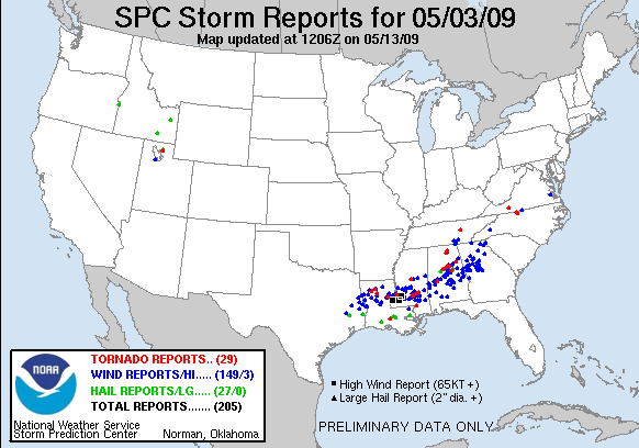 Map of 090503_rpts's severe weather reports