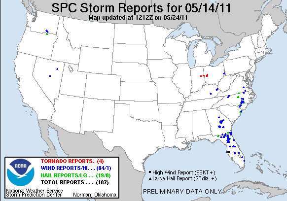 Map of 110514_rpts's severe weather reports