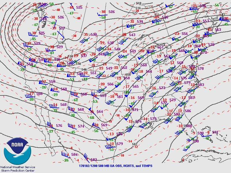 500 Mb Chart Noaa