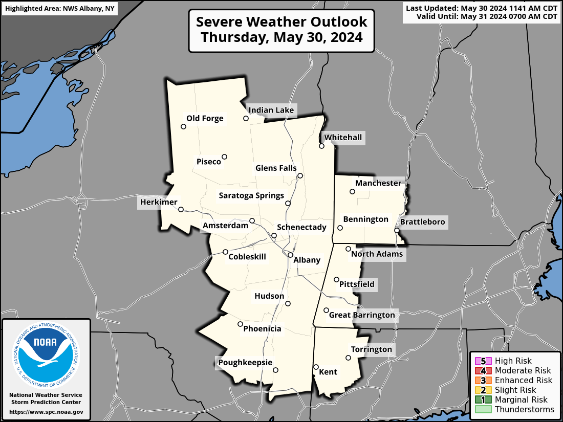 Day 1 Severe Weather Outlook Map