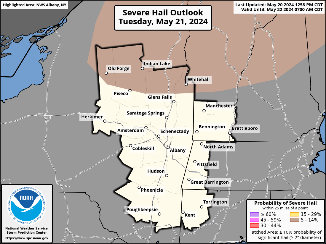 Day 2 Hail Outlook Map