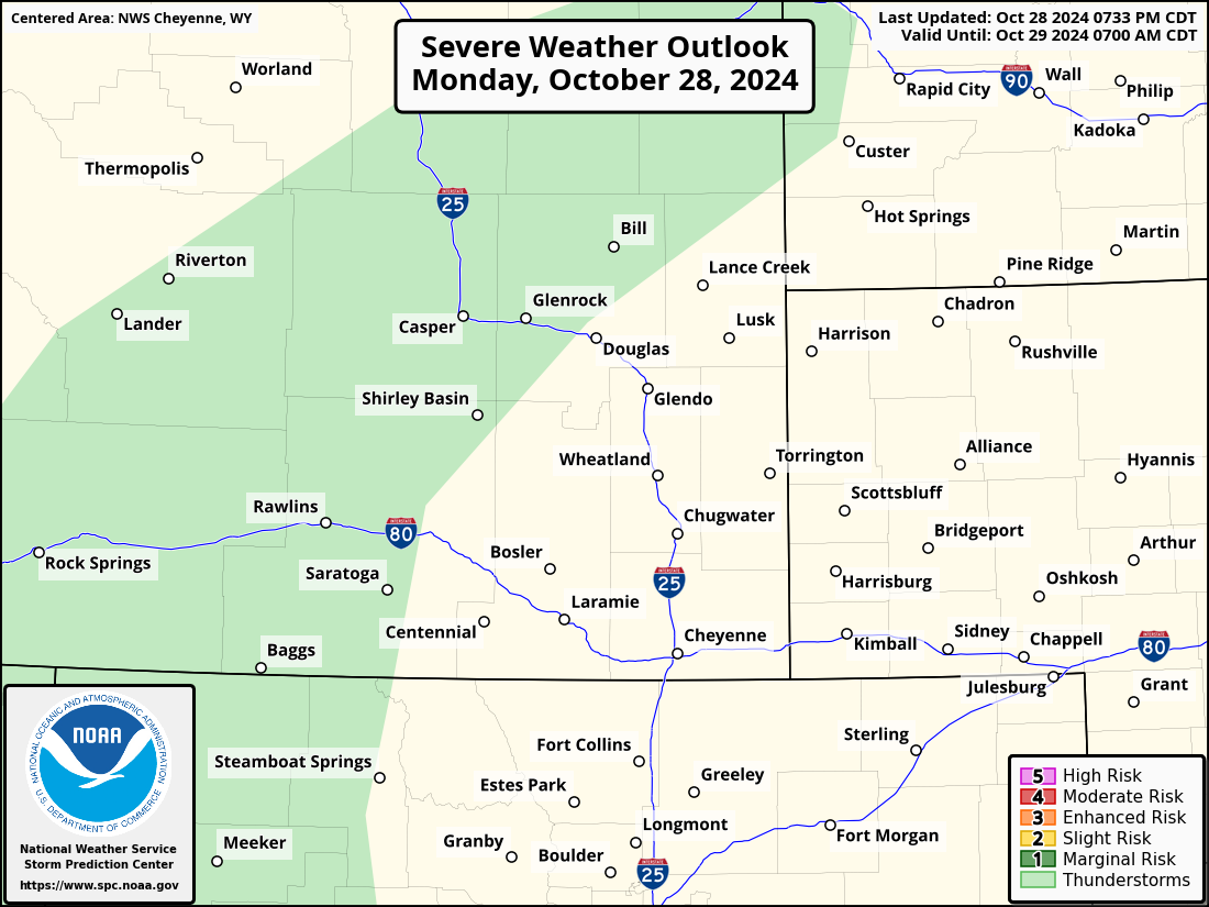 Severe Weather Outlook for Gering, NE and surrounding areas