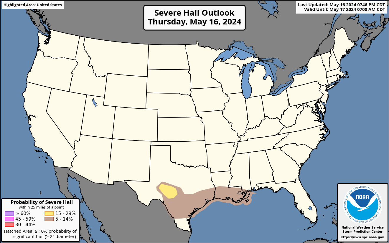 Day 1 Hail Outlook Map