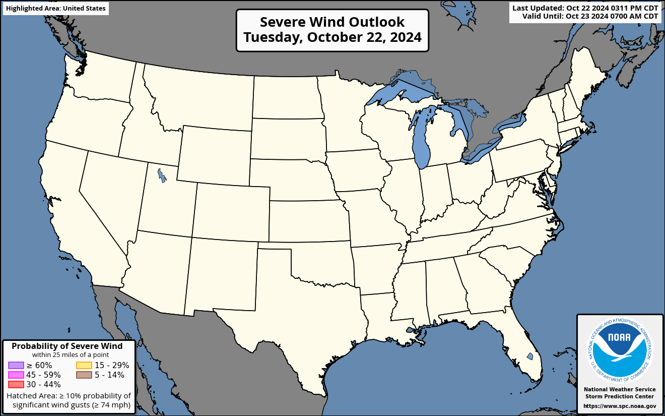 Day 1 Wind Outlook Map