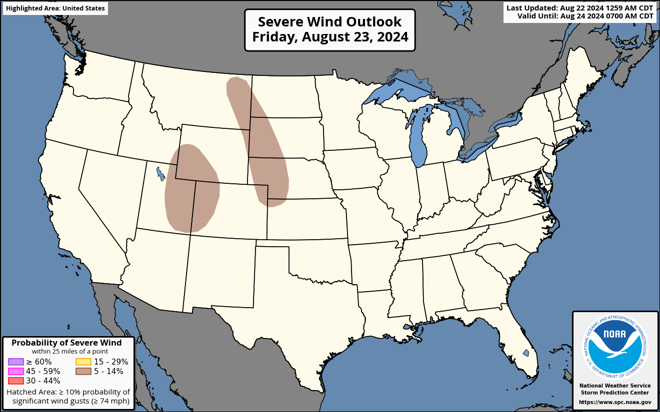 Day 2 Wind Outlook Map