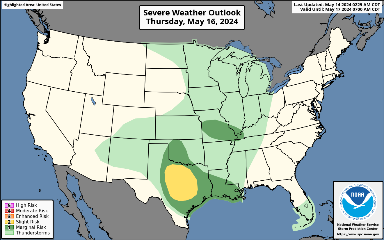 Day 3 Severe Weather Outlook Map
