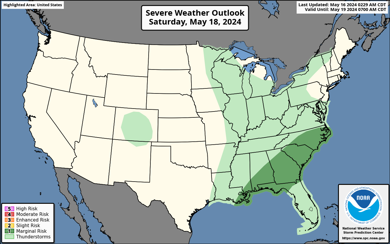 Day 3 Severe Weather Outlook Map