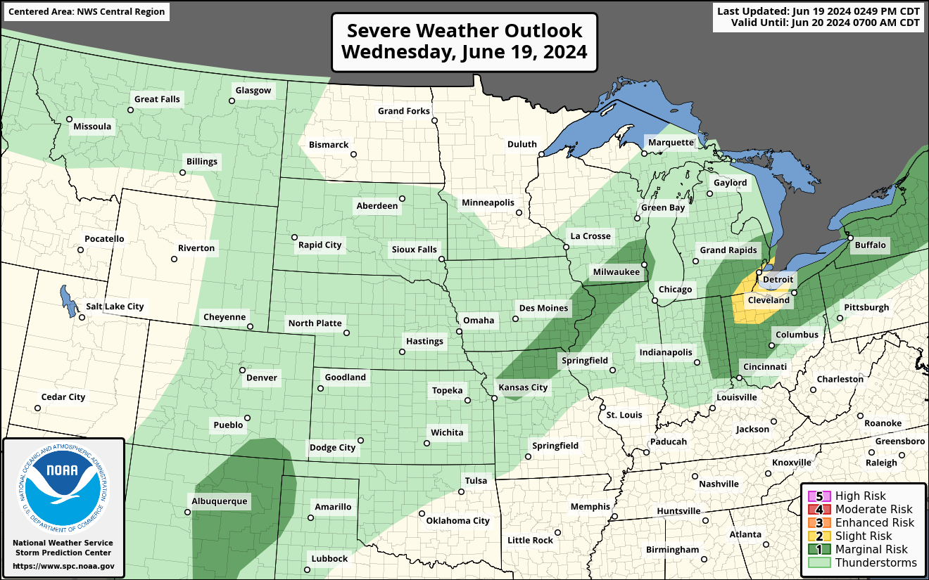 Storm Prediction Center Day One Severe Thunderstorm Outlook