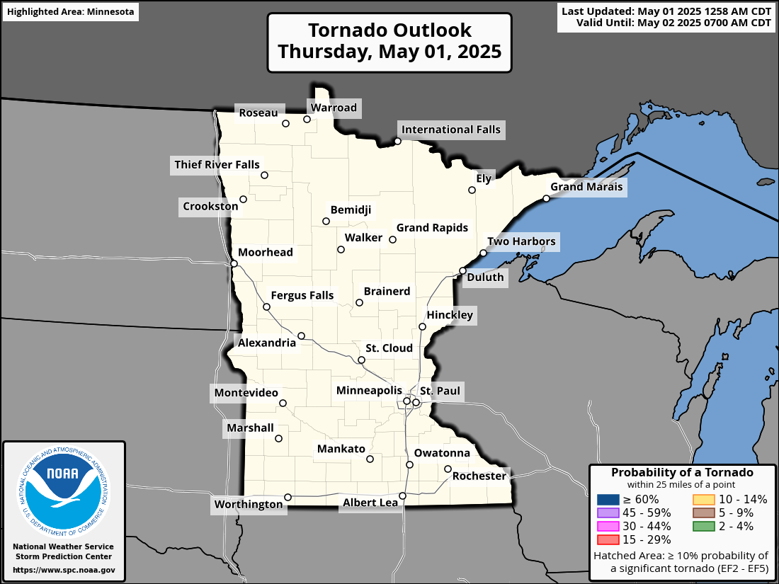 Day 1 tornado outlook