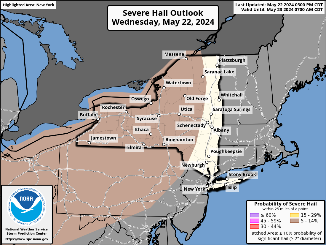 Day 1 Hail Outlook Map