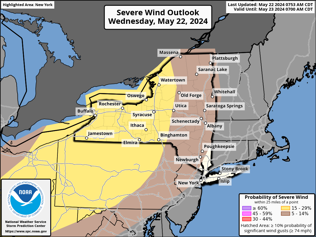 Day 1 Wind Outlook Map