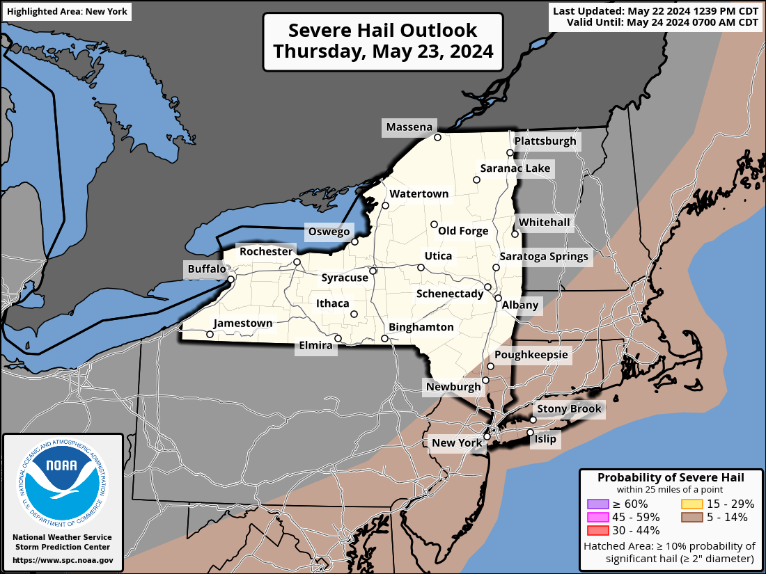 Day 2 Hail Outlook Map