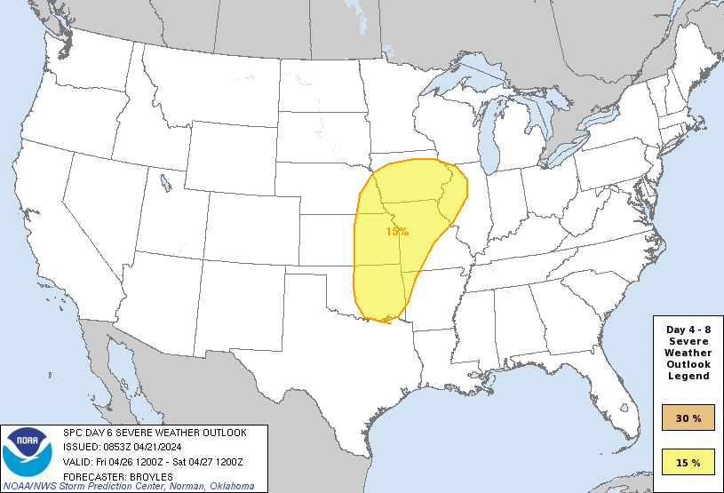 SPC Day 6 Probabilistic Outlook