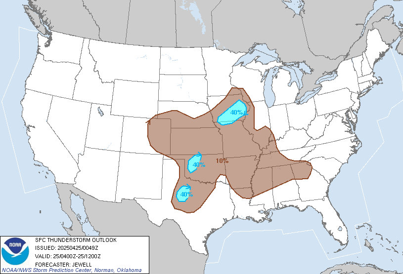 Experimental Enhanced Resolution Thunderstorm Graphic valid from 3Z to 12Z