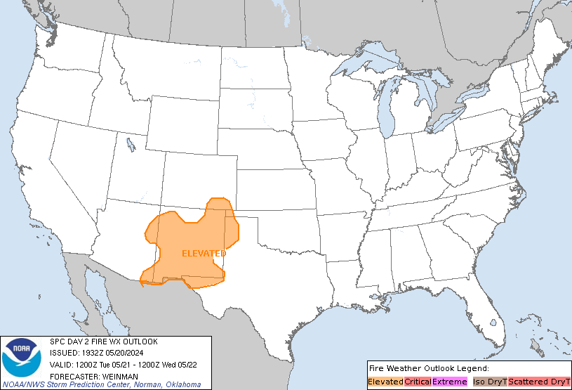  Fire Weather Outlook Day 2 