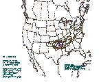 1630 UTC Large hail probabilities graphic