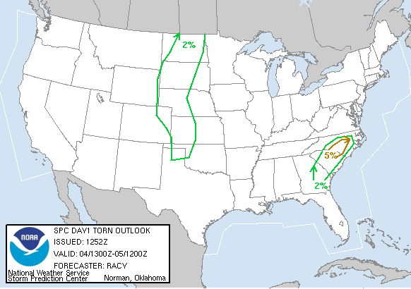 20040604 1300 UTC Day 1 Tornado Probabilities Graphic