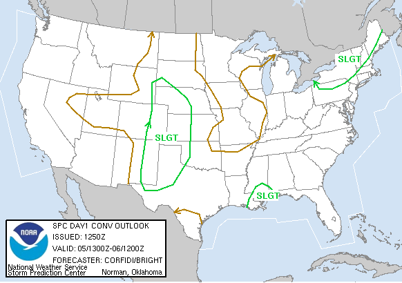 20050705 1300 UTC Day 1 Outlook Graphic